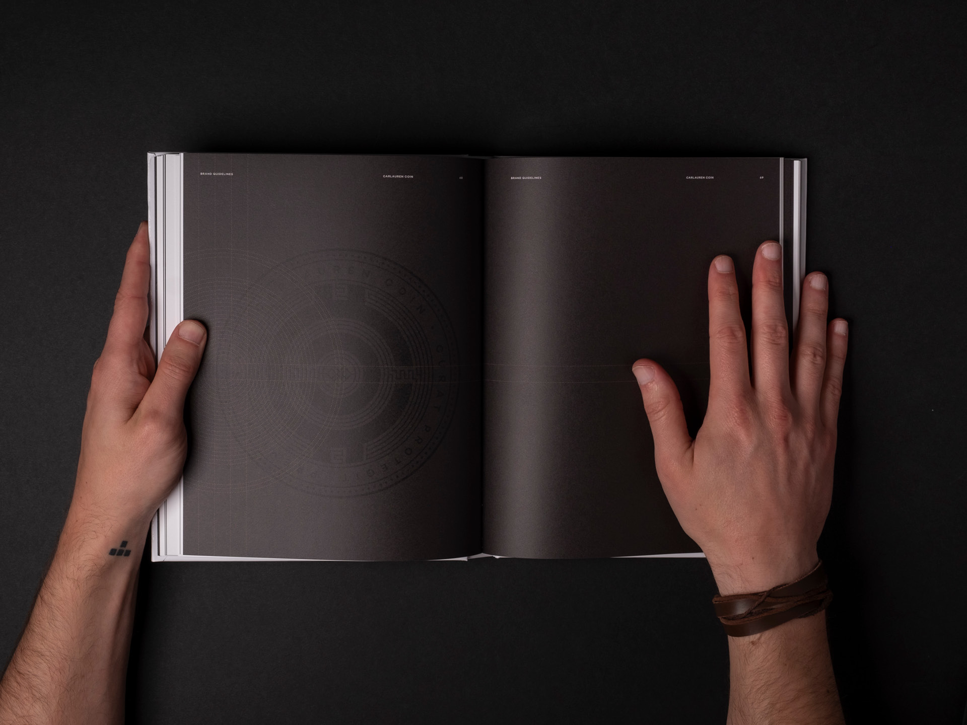 A printed spread from the Carlauren guidelines showing the detail of the Carlauren coin